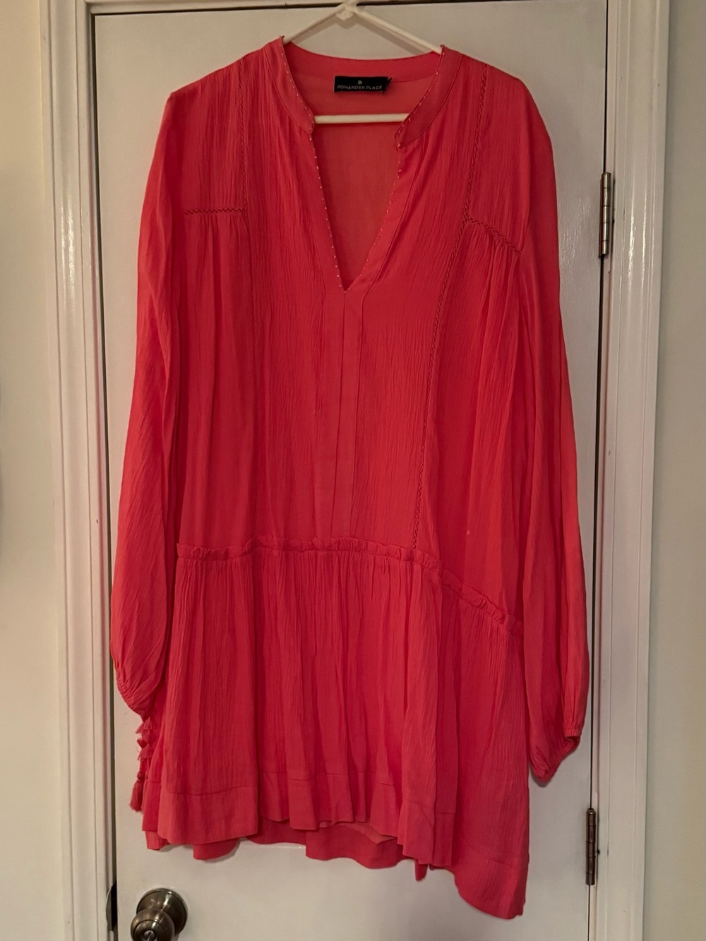 Pomander Place by Tuckernuck Coral Peasant swim suit cover up or dress